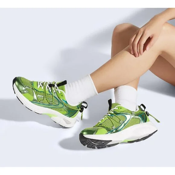 Lucky Step Women's Purple Green Walking Shoes Running Platform Mesh Casual - Picture 9 of 9